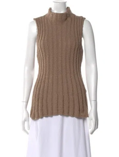 Pre-owned Dissh Mock Neck Sweater In Neutral