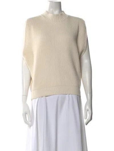 Pre-owned Dissh Mock Neck Sweater In Neutral