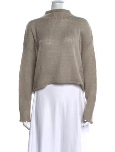 Pre-owned Dissh Mock Neck Sweater In Neutral