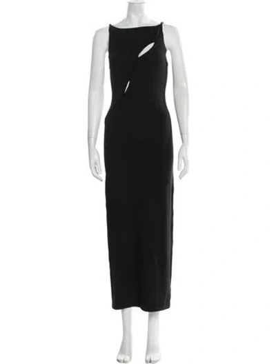 Pre-owned Dissh Nylon Long Dress In Black