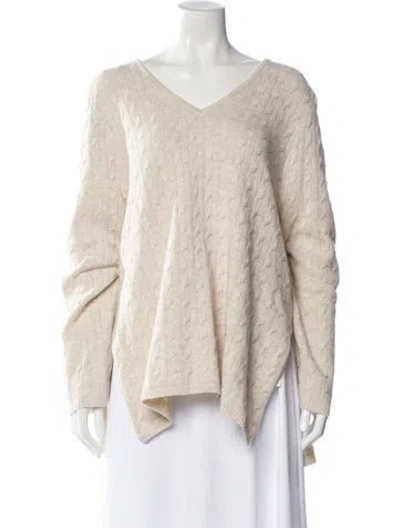 Pre-owned Dissh Nylon V-neck Sweater In Neutral