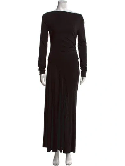 Pre-owned Dissh Off-the-shoulder Long Dress In Black