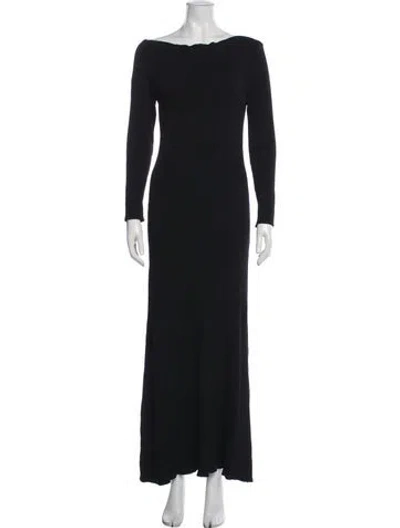 Pre-owned Dissh Off-the-shoulder Long Dress In Black