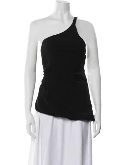 Pre-owned Dissh One-shoulder Sleeveless Top In Black