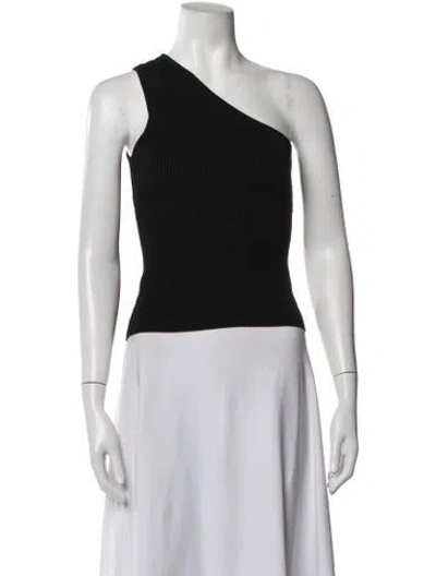 Pre-owned Dissh One-shoulder Sleeveless Top In Black