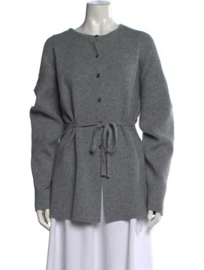 Pre-owned Dissh Open Front Sweater In Grey