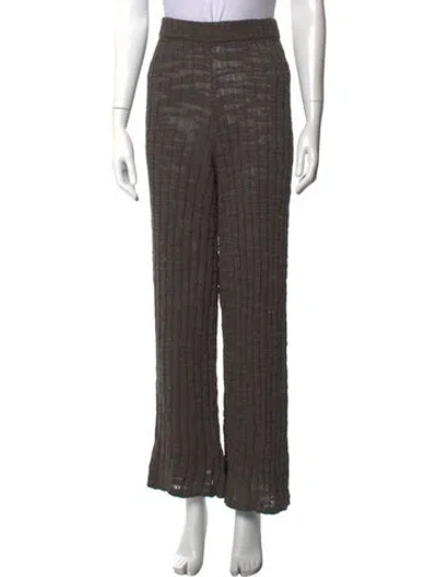 Pre-owned Dissh Patterned Wide Leg Pants In Grey