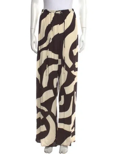Pre-owned Dissh Patterned Wide Leg Pants In Neutrals