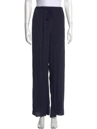 Pre-owned Dissh Patterned Wide Leg Pants In Purple