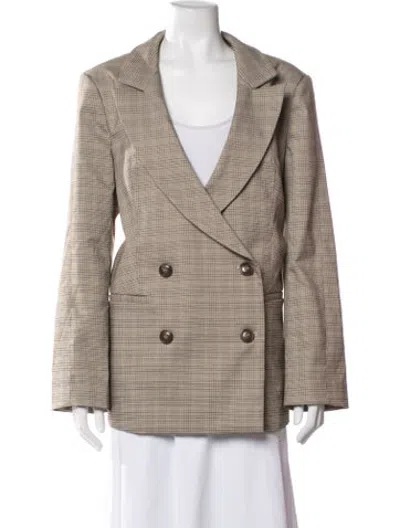 Pre-owned Dissh Plaid Print Blazer In Neutrals