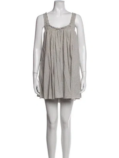 Pre-owned Dissh Plaid Print Mini Dress In Multicolor