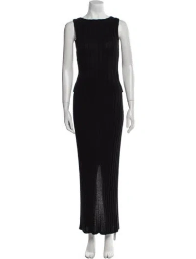 Pre-owned Dissh Pleated Accents Skirt Set In Black