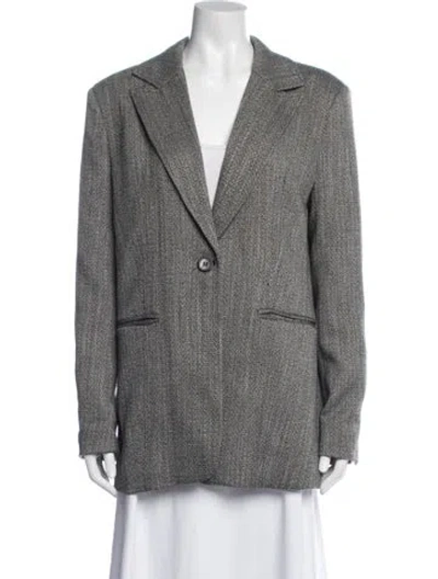 Pre-owned Dissh Printed Blazer In Gray