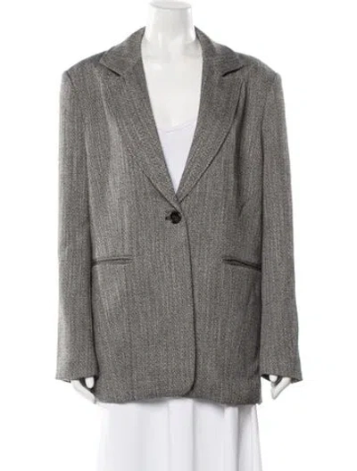 Pre-owned Dissh Printed Blazer W/ Tags In Black