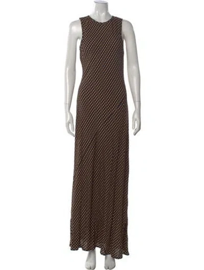 Pre-owned Dissh Printed Long Dress In Black