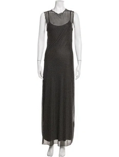 Pre-owned Dissh Printed Long Dress In Black