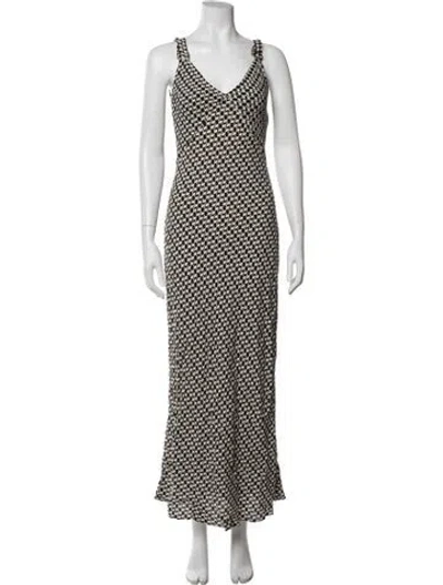 Pre-owned Dissh Printed Long Dress In Black/neutrals
