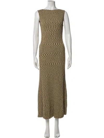 Pre-owned Dissh Printed Long Dress W/ Tags In Neutral