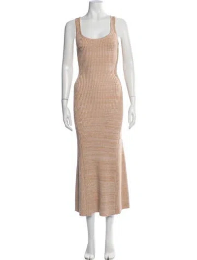 Pre-owned Dissh Printed Midi Length Dress W/ Tags In Neutrals