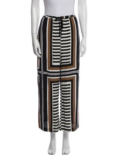 Pre-owned Dissh Printed Wide Leg Pants In Black