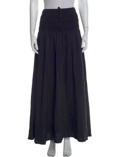Pre-owned Dissh Ruffle Embellishment Long Skirt W/ Tags In Black
