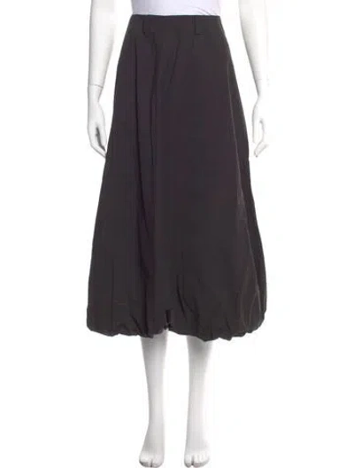 Pre-owned Dissh Ruffle Embellishment Midi Length Skirt In Gray