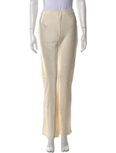 Pre-owned Dissh Satin Wide Leg Pants In Neutral