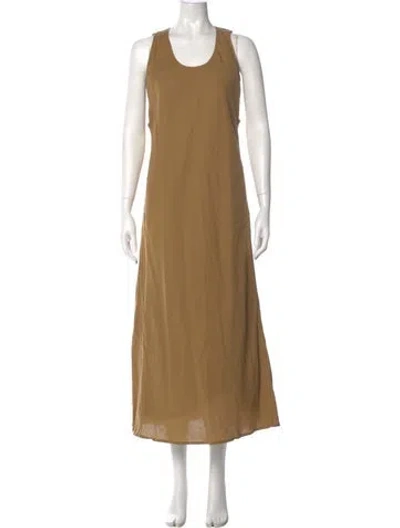 Pre-owned Dissh Scoop Neck Long Dress In Neutral