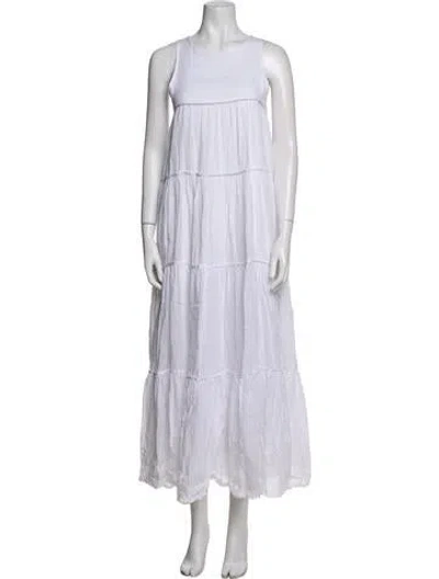 Pre-owned Dissh Scoop Neck Long Dress In Neutral