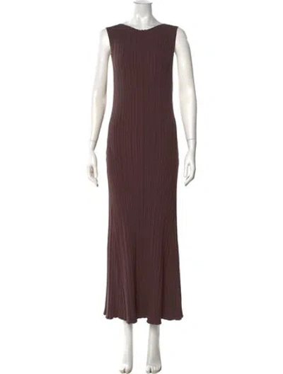Pre-owned Dissh Scoop Neck Long Dress In Neutral