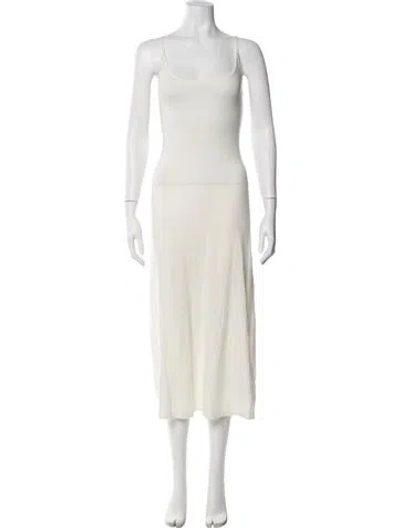 Pre-owned Dissh Scoop Neck Long Dress In Neutrals