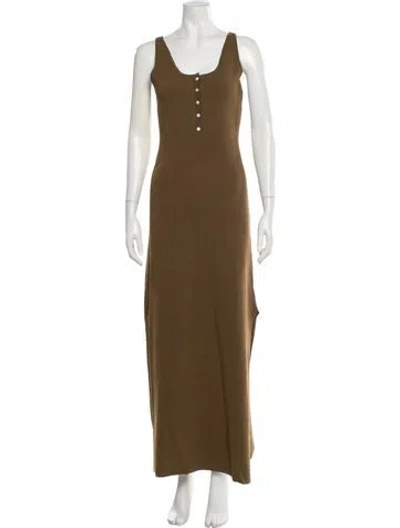 Pre-owned Dissh Scoop Neck Long Dress W/ Tags In Brown
