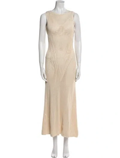Pre-owned Dissh Scoop Neck Long Dress W/ Tags In Neutral