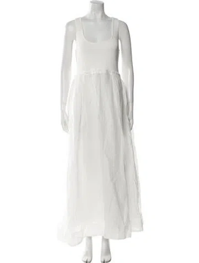 Pre-owned Dissh Scoop Neck Long Dress W/ Tags In White