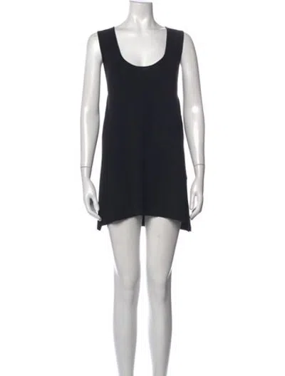 Pre-owned Dissh Scoop Neck Mini Dress In Black
