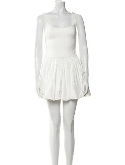 Pre-owned Dissh Scoop Neck Mini Dress In White