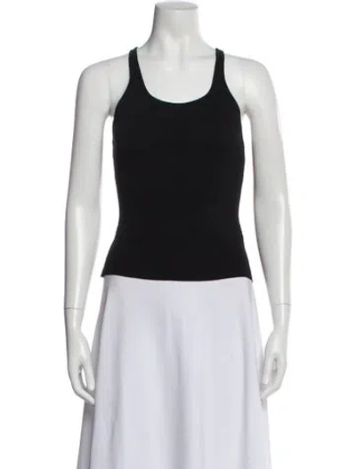 Pre-owned Dissh Scoop Neck Sleeveless Top In Black