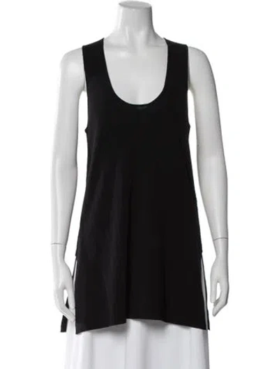 Pre-owned Dissh Scoop Neck Sleeveless Top In Black