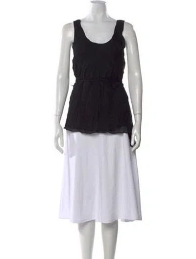 Pre-owned Dissh Scoop Neck Sleeveless Top In Black