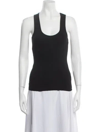Pre-owned Dissh Scoop Neck Sleeveless Top In Black