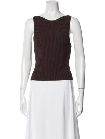 Pre-owned Dissh Scoop Neck Sleeveless Top W/ Tags In Brown
