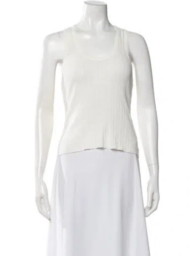 Pre-owned Dissh Scoop Neck Sleeveless Top W/ Tags In White
