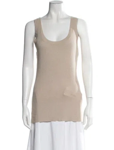 Pre-owned Dissh Scoop Neck Sweater In Neutral