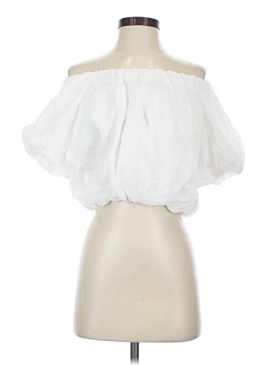 Dissh Short Sleeve Blouse In White
