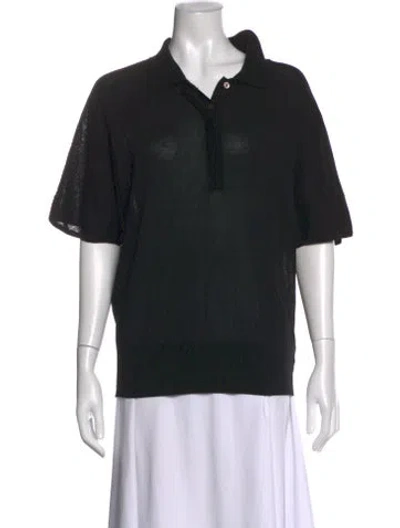Pre-owned Dissh Short Sleeve Polo In Black