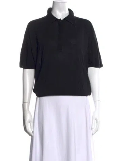 Pre-owned Dissh Short Sleeve Polo In Black