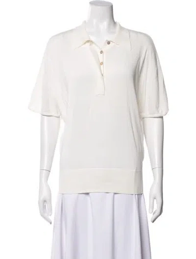 Pre-owned Dissh Short Sleeve Polo In White
