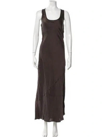 Pre-owned Dissh Silk Long Dress W/ Tags In Brown