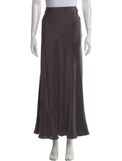 Pre-owned Dissh Silk Long Skirt In Gray