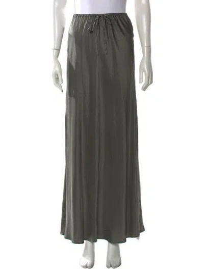 Pre-owned Dissh Silk Long Skirt In Green